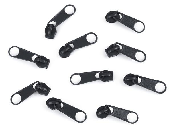 Schieber Zipper zu Spirale Reißverschlüssen 3 mm Grau